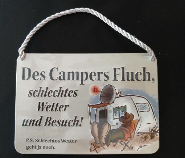 Blechschild Des Campers Fluch